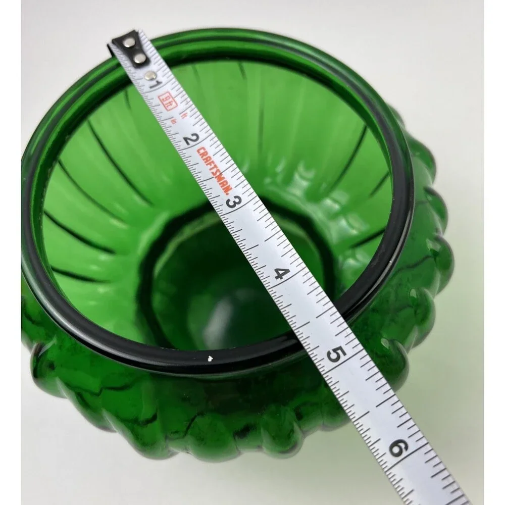 Vintage INARCO USA, #5441 Emerald Green Round Planter/Vase